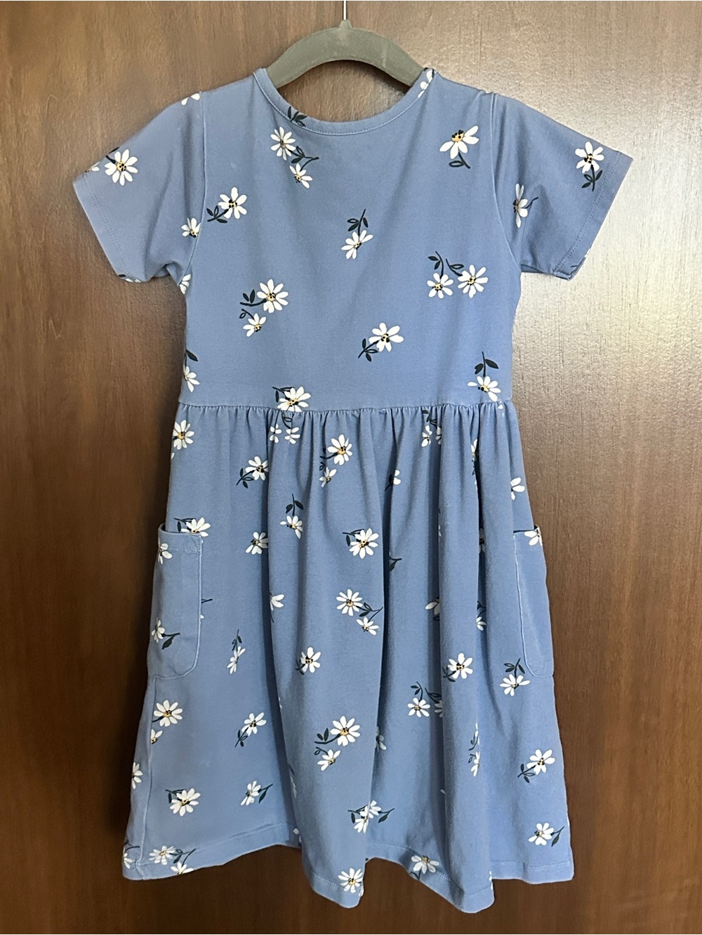 Quince Blue Daisy Pocket Dress for Girls. Size 6Y. - Picture 3 of 5